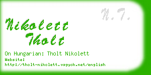nikolett tholt business card